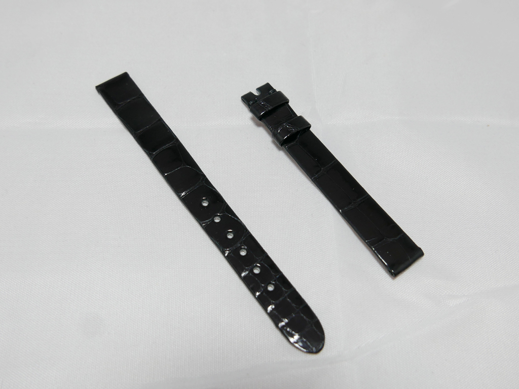 贅沢 新品 Chopard 7cm 10.3cm、 長さ ハッピーダイヤモンド等 ケース側11.0mm-尾錠側10.0mm 純正クロコベルト ショパール