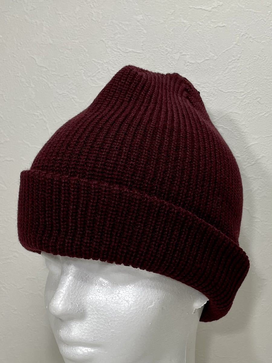 VOLCOM ボルコム D5832101POR ビーニー FullStoneBeanie ニット帽子 ロゴ刺繍 Logo ワイン色 ポルト 濃い赤 ヴォルコム 即決 新品 送料無料_画像1