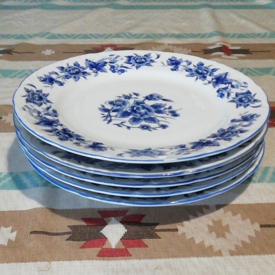 皿(中)　5枚組 花柄 プレート皿 食器