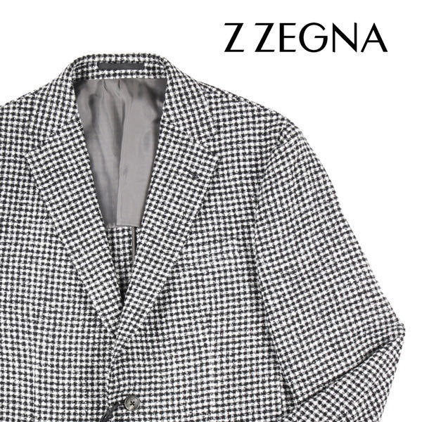 Z.ZEGNA（ジーゼニア） ジャケット 450750 ホワイト x ブラック 52 18795 【W18796】