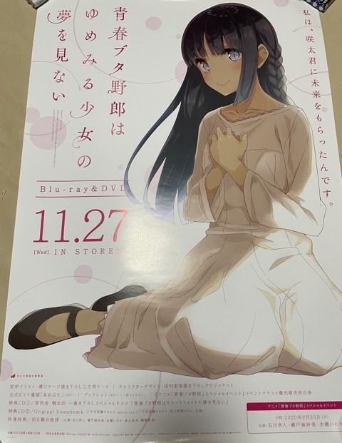 青春ブタ野郎はゆめみる少女の夢を見ない B2ポスター ② 鴨志田一 溝口