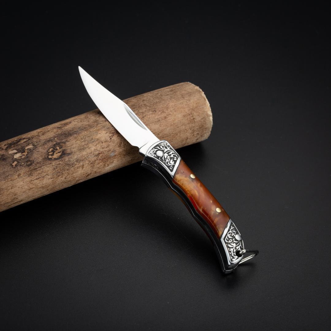 赤 アウトドア ナイフ 小型折り畳みナイフ 釣り キャンプ サバイバルナイフ
