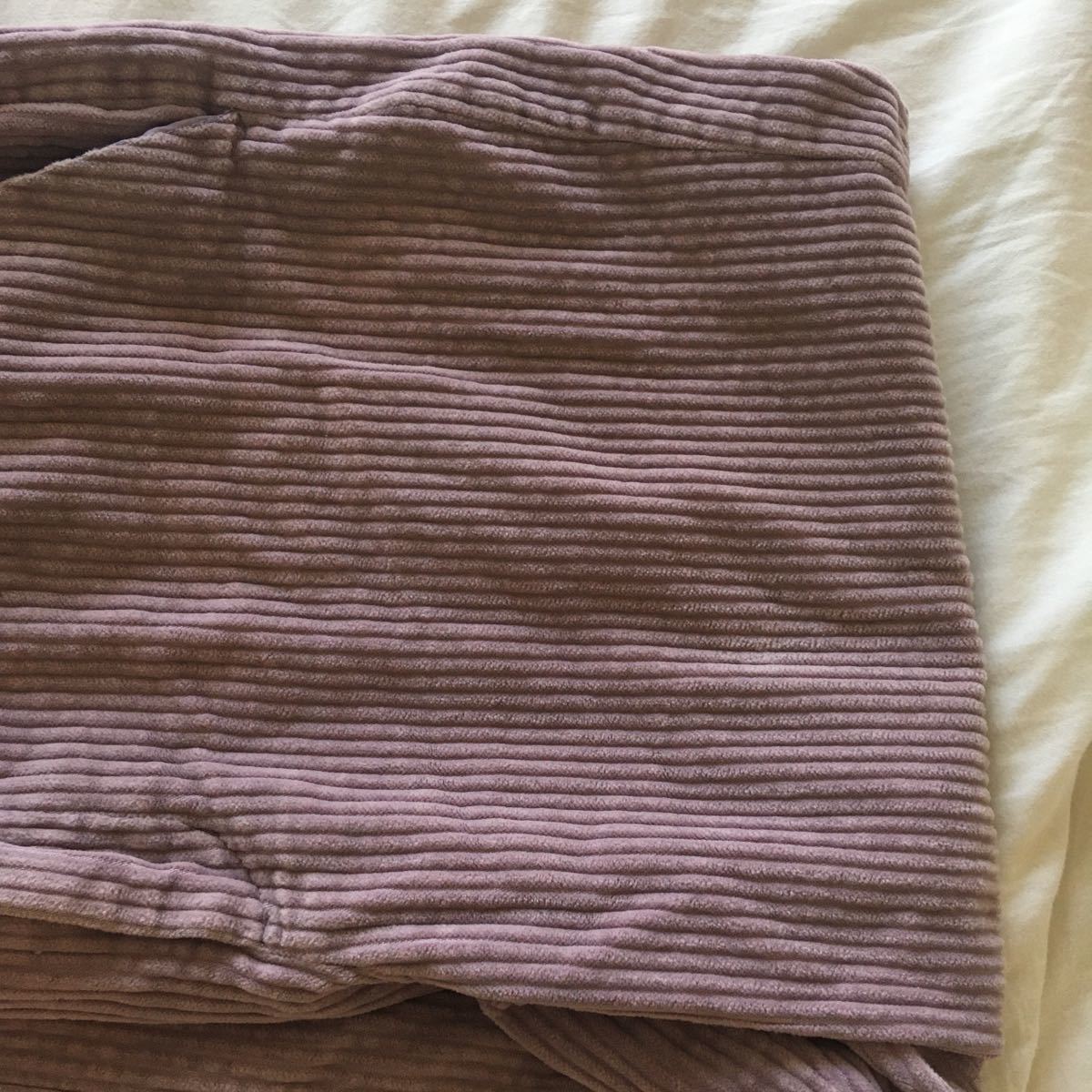 コーデュロイ　パープル　紫　ワイドパンツ　XL GU カラーパンツ　オーバーサイズ　大きめ　パンツ　ボトムス　Lサイズ