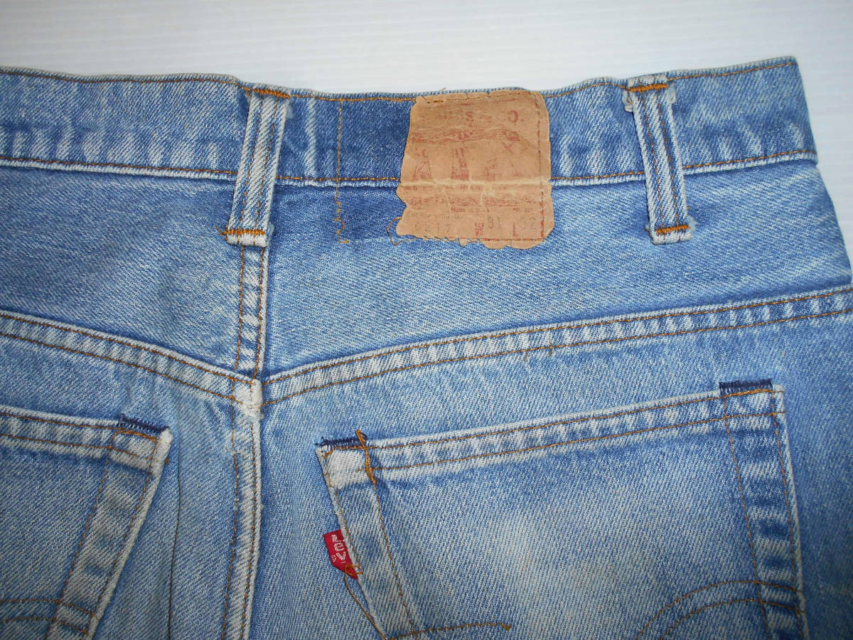 80s　LEVIS　リーバイス 517-0217 　USA製 TALONジップ ビンテージ ブーツカット　デニムジーンズ　W31　　　（３E　ハ大　_画像9