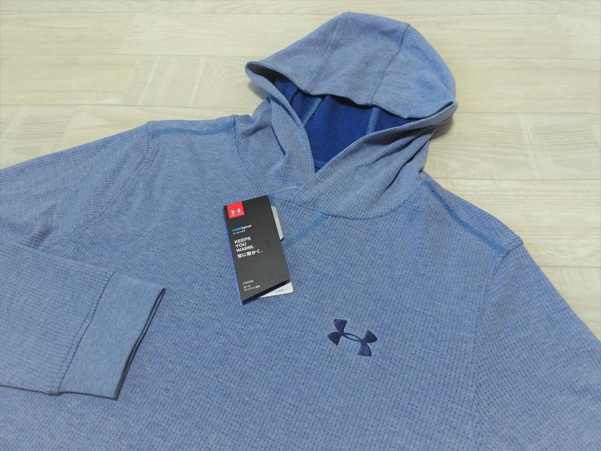 【未使用】★UNDER ARMOUR/UA/ワッフルプルオーバー/フーディー/MTR3557/L〔P-51〕_画像3