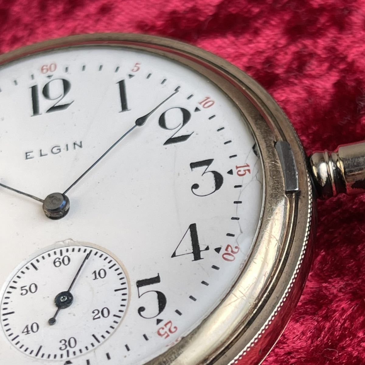 レトロモダン!1912年エルジン懐中時計】ELGIN/16S/49.5mm/手 レトロモダン!1912年エルジン懐中時計】ELGIN/16S/49.5mm/手