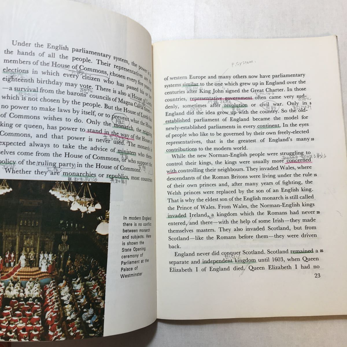 zaa-235♪生きているイギリス　加藤憲一(編) 朝日出版社　単語解説書付(2)抜け　1977/9/1