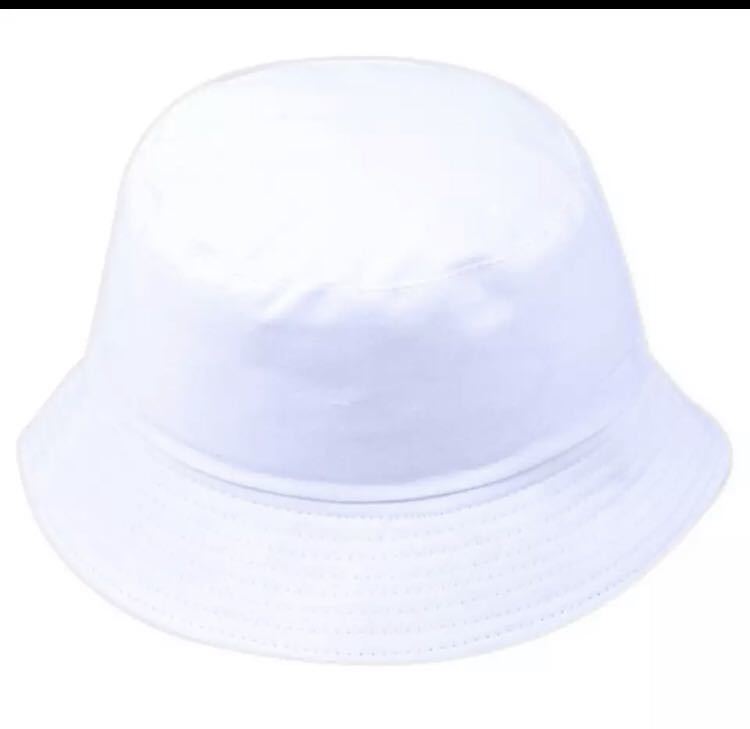 バケットハット　帽子　白　ホワイト　韓国　古着　冬服　紫外線対策　日焼け止め