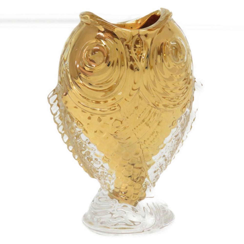  как новый baccarat . рыба рыба ваза стекло Gold произведение искусства 0073 Baccarat