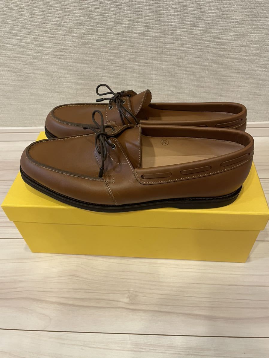 新品未使用　ジョンロブ　JOHN LOBB デッキシューズ　スリッポン　ブラウン　LIVONIA 9ハーフ　9.5サイズ　9 1/2_画像2