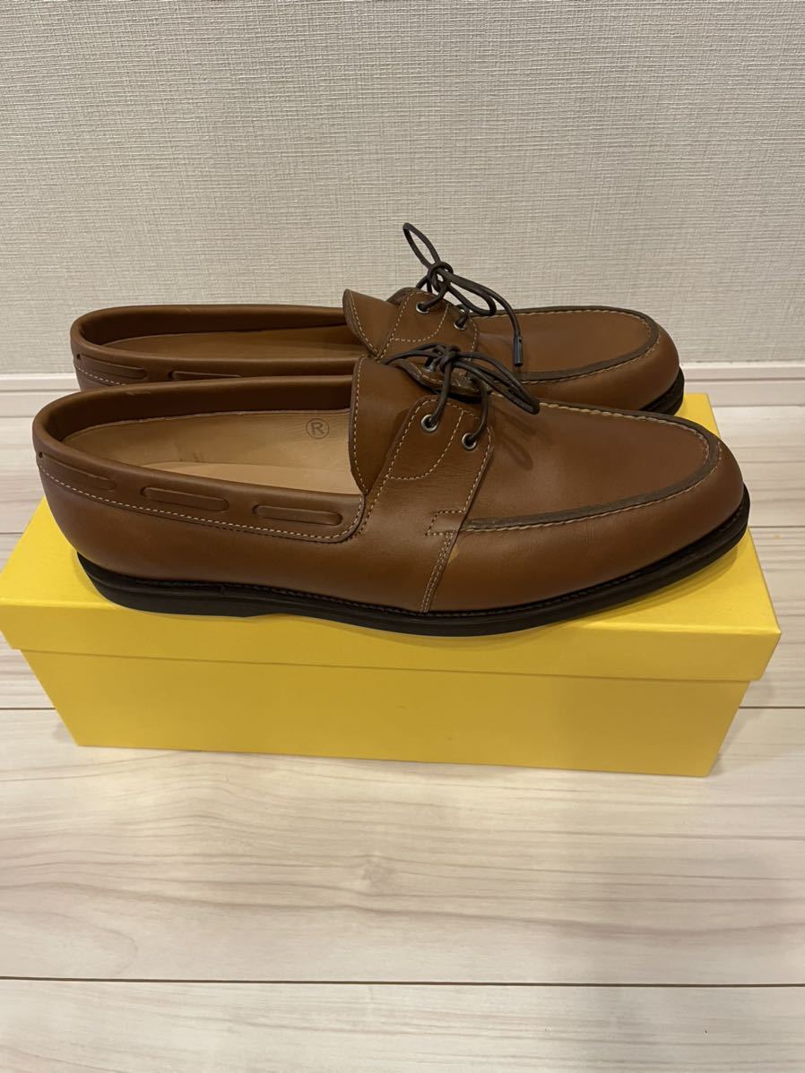 新品未使用　ジョンロブ　JOHN LOBB デッキシューズ　スリッポン　ブラウン　LIVONIA 9ハーフ　9.5サイズ　9 1/2_画像4