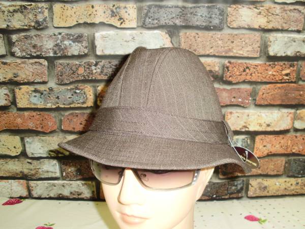 3zh* pinstripe soft hat hat * tea *{ last. 1 point }