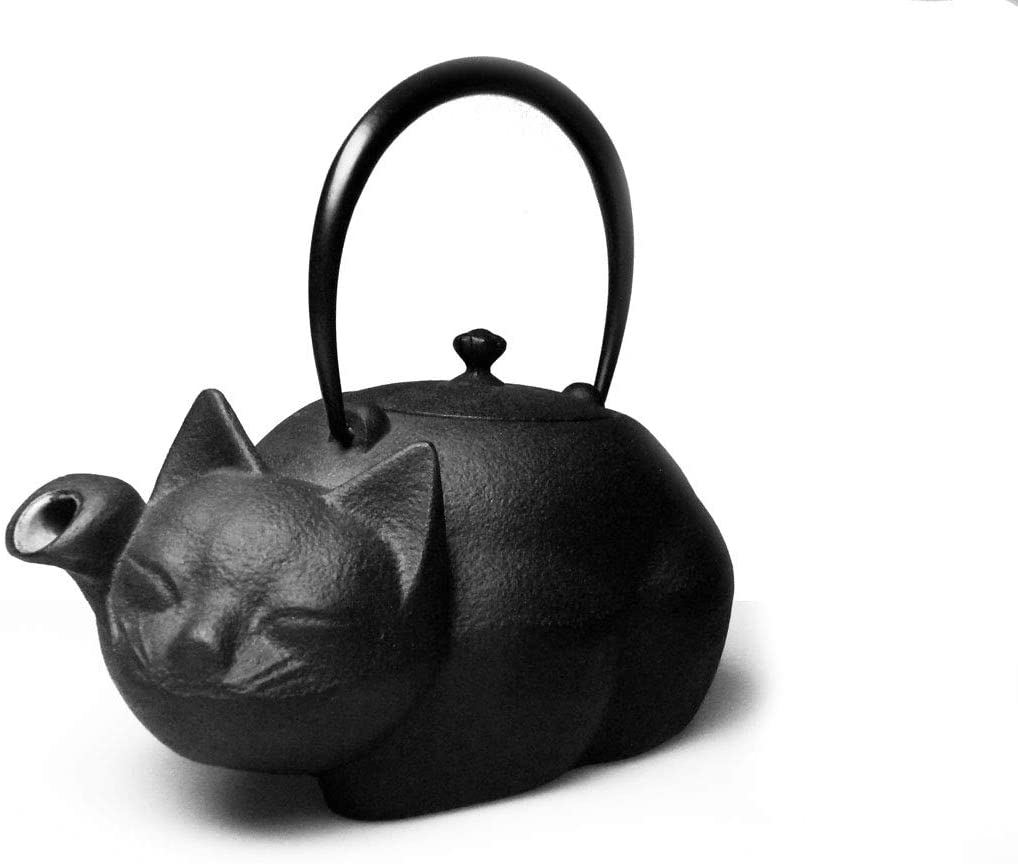 人気が高い 南部鉄器 急須 クロネコ 猫 ネコ ねこ 黒猫 新品 南部鉄瓶 日本製 鉄瓶