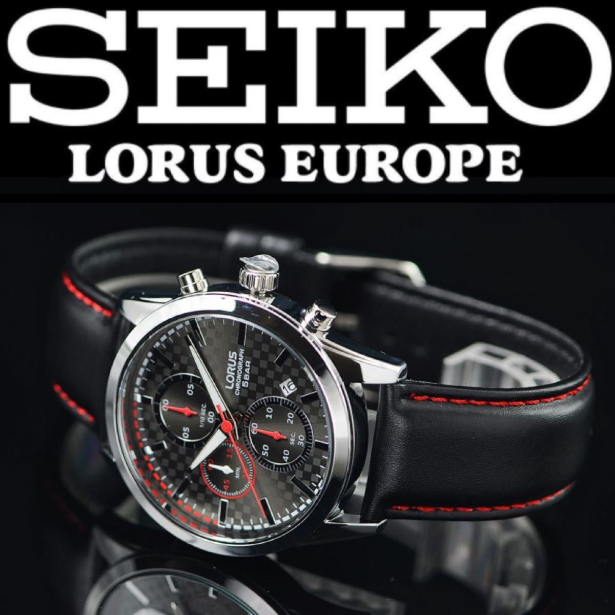 激レア 日本未発売 セイコー LORUS メンズ 腕時計 ヨーロッパ逆輸入品 SEIKO ローラス 防水 クロノグラフ 希少品