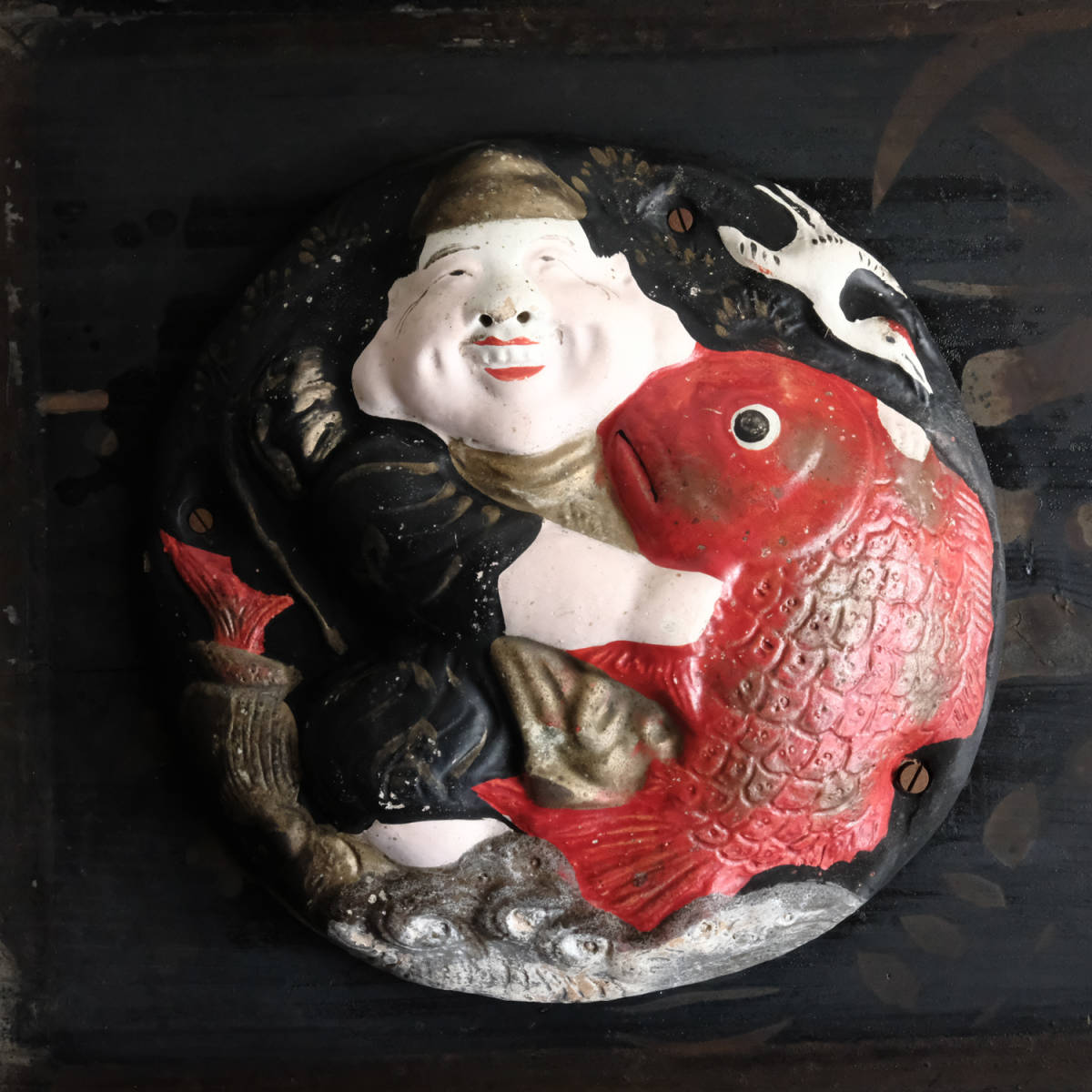 七福神 恵比寿様 大黒天様 大黒さま 陶器壁飾り 置物 縁起物 七福神 恵比寿様 大黒天様 大黒さま 陶器壁飾り 置物 縁起物