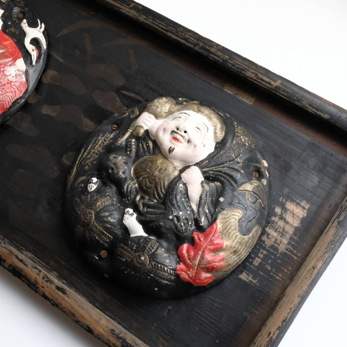 七福神 恵比寿様 大黒天様 大黒さま 陶器壁飾り 置物 縁起物 七福神 恵比寿様 大黒天様 大黒さま 陶器壁飾り 置物 縁起物