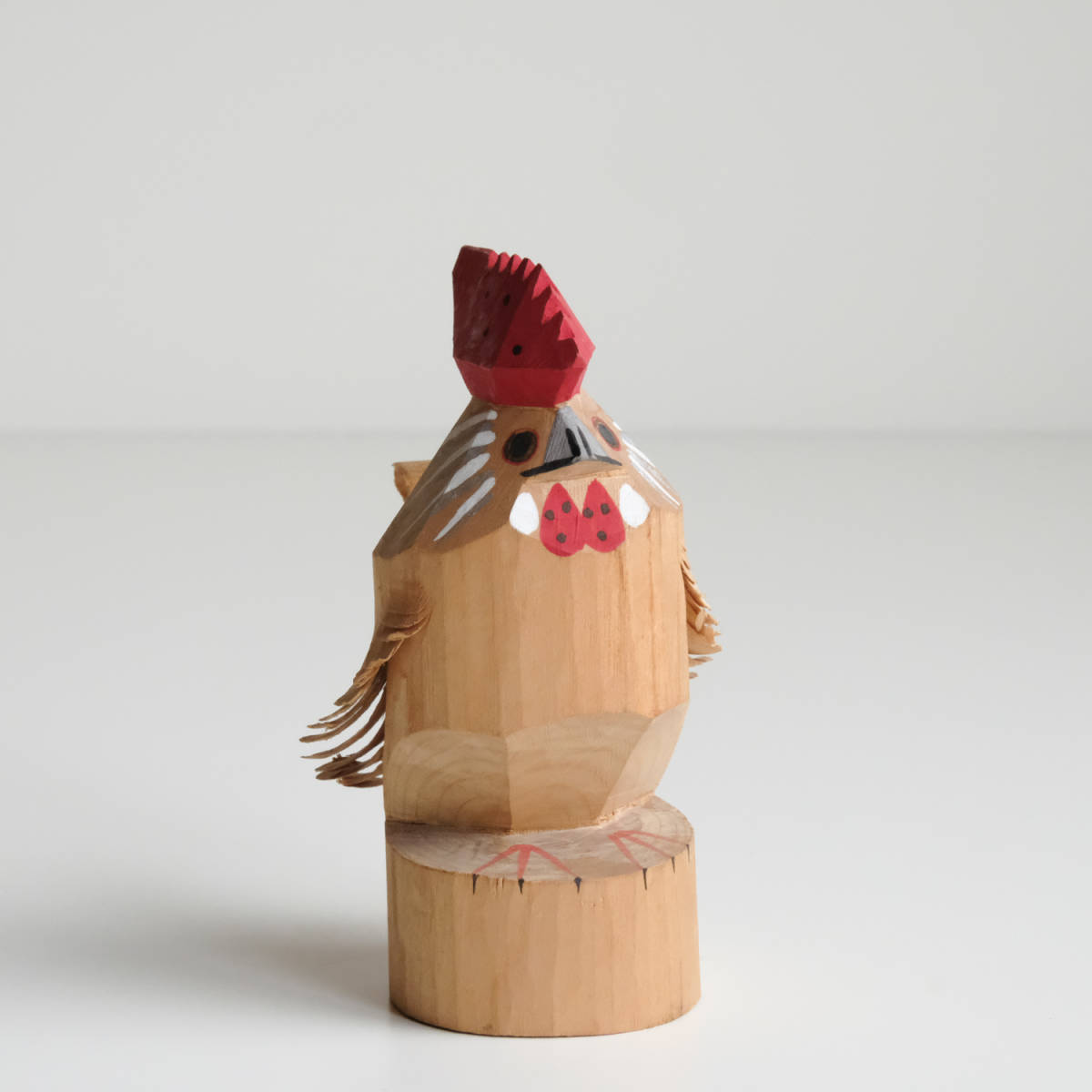 1320円 販売 木彫りの置物の小鳥の置物