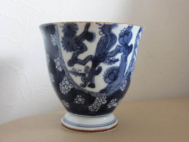 ヤフオク! - 有田焼 其泉窯 染付祥瑞梅花鳥 湯呑み5客セット 未使用
