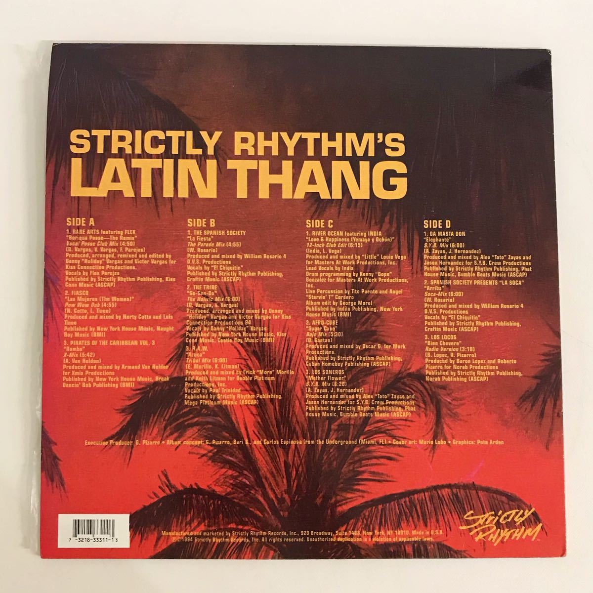 RCD-172 Strictly Rhythm's Latin Thang V.A. (STRICTLY RHYTHM) / オムニバス　US盤 LP レコード　オリジナル　2枚組_画像2