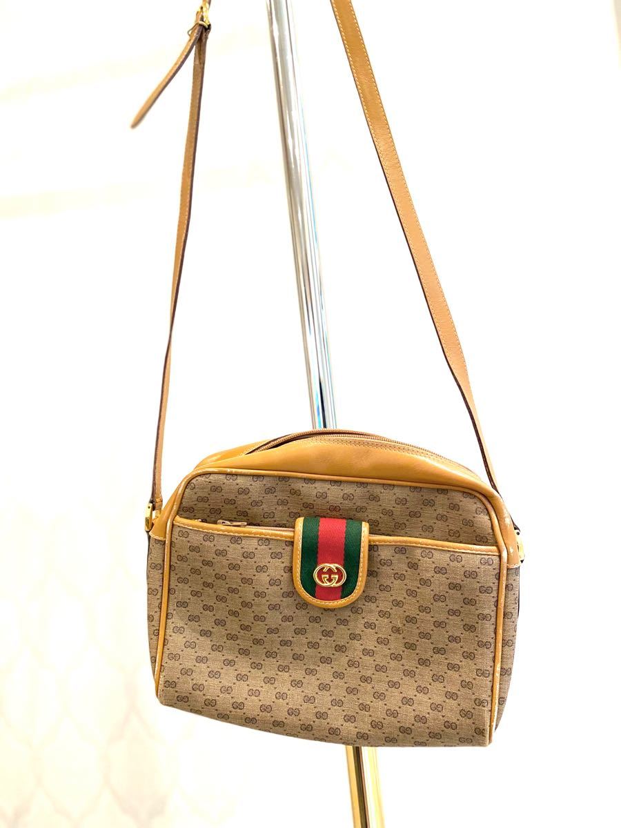 GUCCI オールド クロスボディ ショルダーバッグ PVCレザー マイクロGG