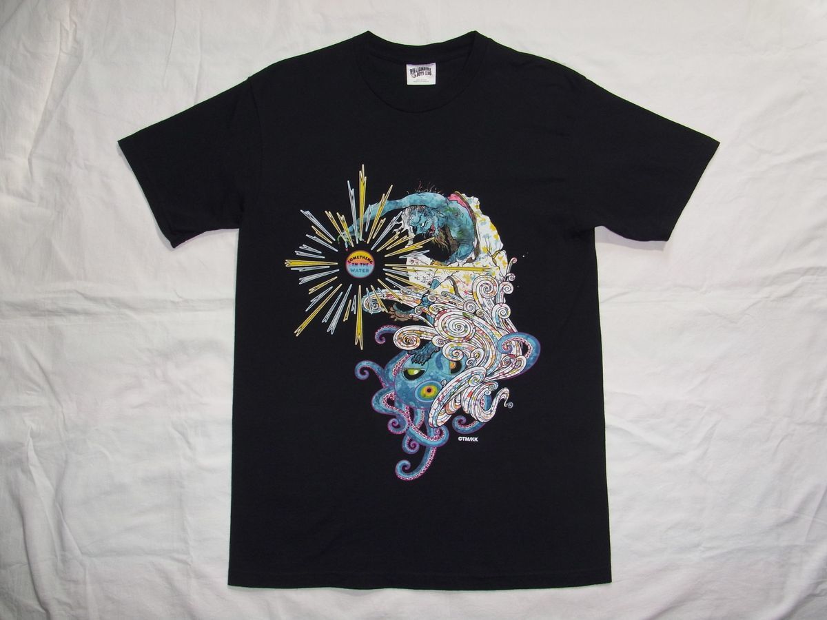 ★美品・未着用★ BILLIONAIRE BOYS CLUB × 村上隆 SOMETHING IN THE WATER フェス 限定 コラボ Tシャツ sizeM 黒 ★古着 ファレル グッズ