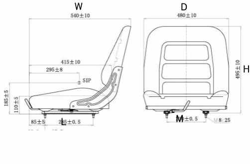 新品フォークリフト用シート YH-23B シートベルト付 ★各車種対応★_画像2