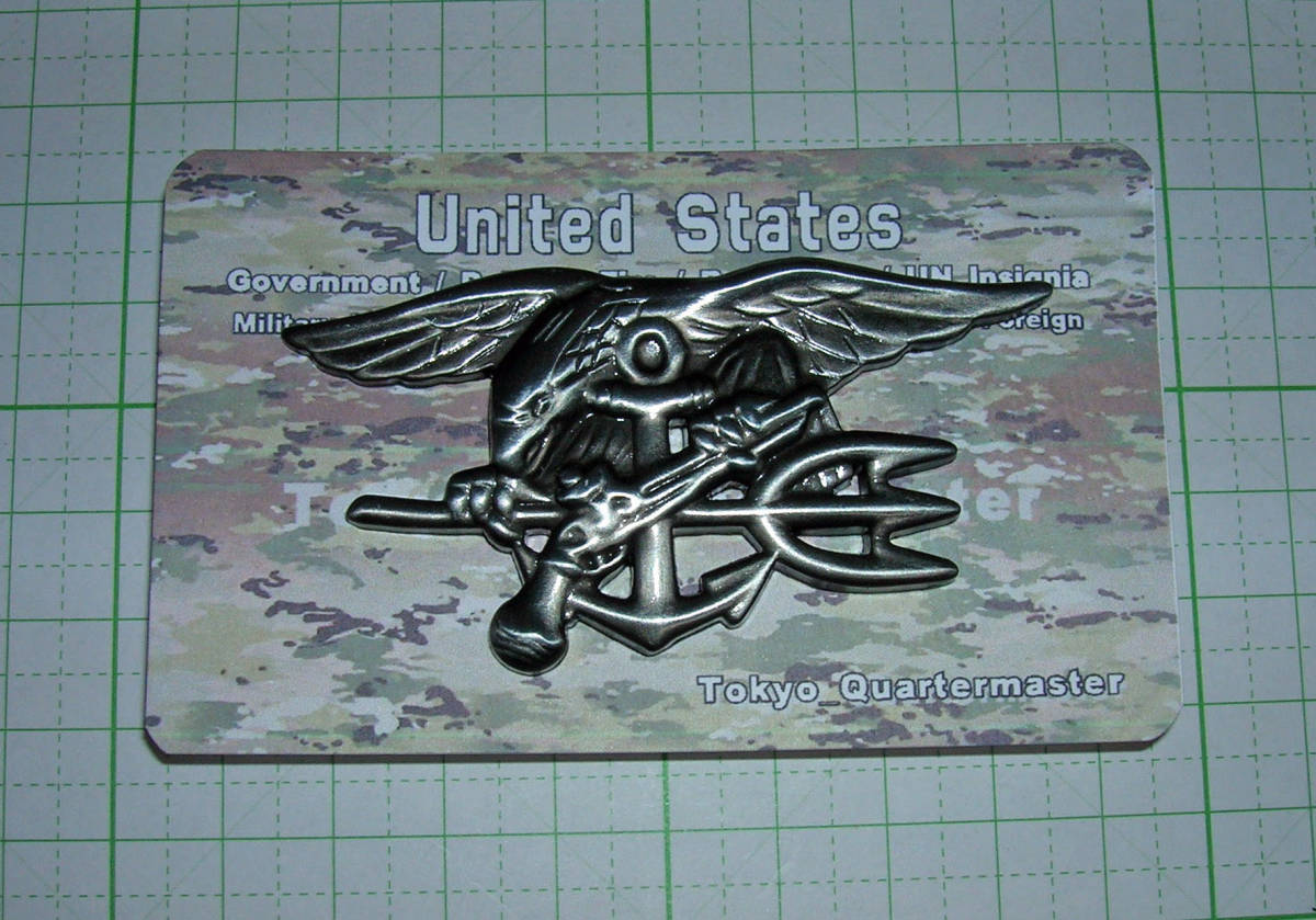 特価SALE！最後！レア物！U.S.Navy SEAL 下士官用記章・Replica（ Oxidized ） 在庫限りの画像1