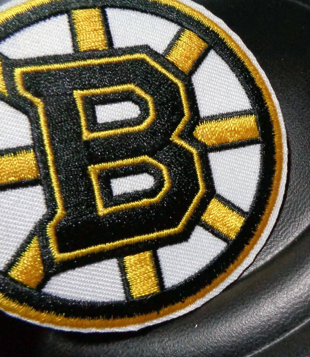 円型Bロゴ◆新品未使用　NHL　ボストン・ブルーインズBoston Bruinsアイスホッケー　 刺繍ワッペン （パッチ）◆　◎アメリカ　スポー_画像3