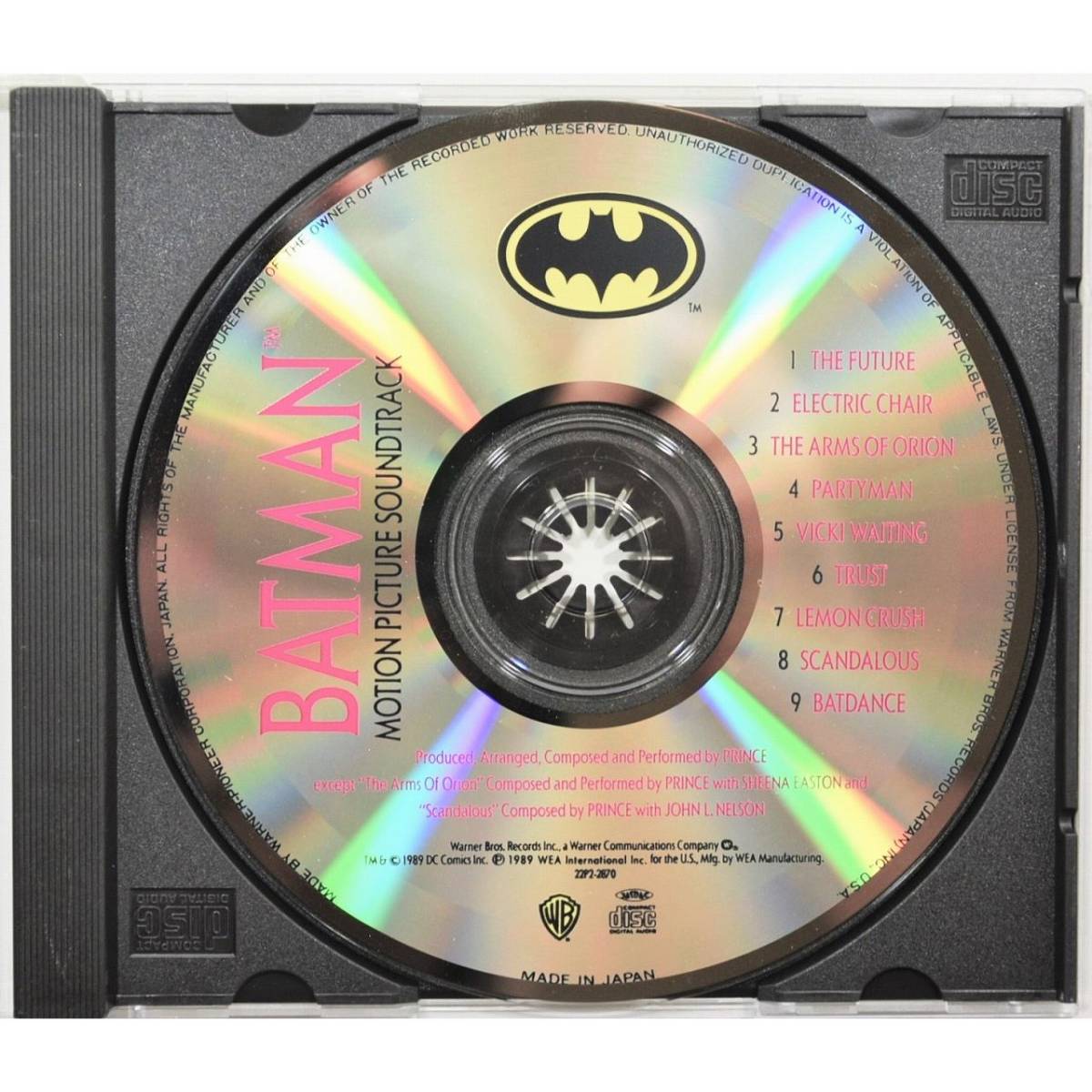 バットマン オリジナル・サウンドトラック ◇ プリンス ◇ マイケル・キートン / ジャック・ニコルソン ◇ 国内盤 ◇_画像3