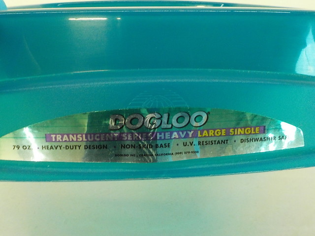 ZF *0 new goods unused DOGLOOdo glue dog for .. plate hood bowl ② plastic green 3-8/6