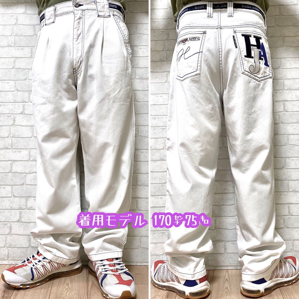 HARDY AMIES ハーディエイミス 2タック 極太 デニムスラックス HARDY AMIES ハーディエイミス 2タック 極太 デニムスラックス