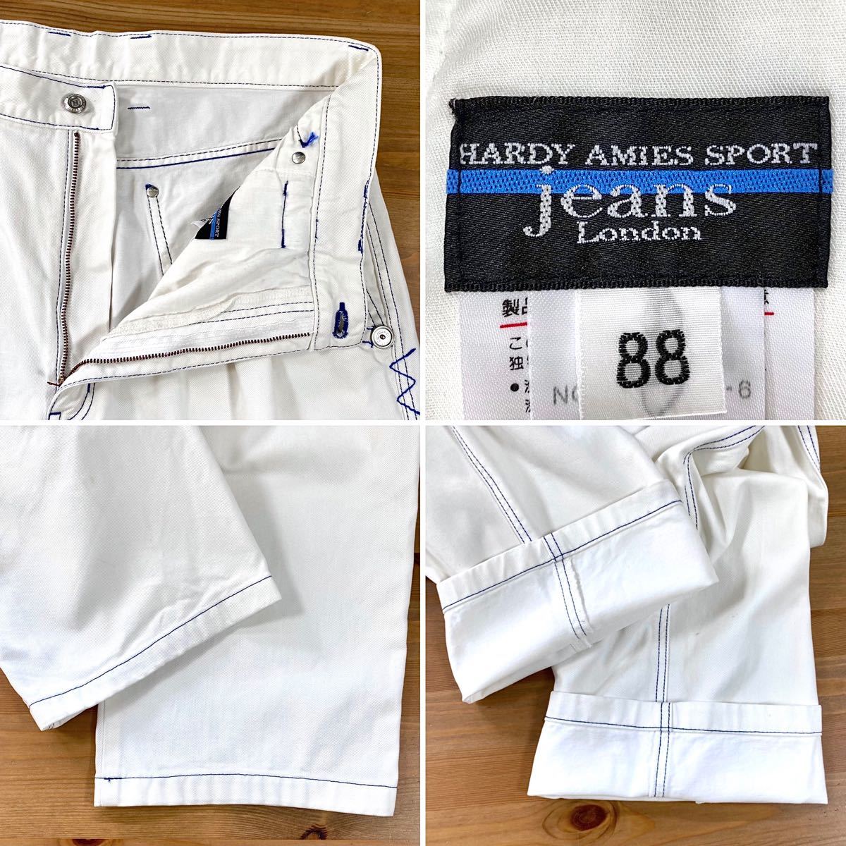 HARDY AMIES ハーディエイミス 2タック 極太 デニムスラックス HARDY AMIES ハーディエイミス 2タック 極太 デニムスラックス