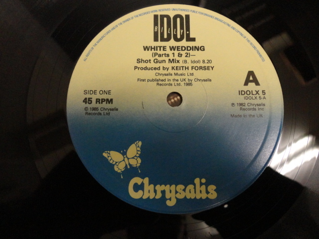 Billy Idol - White Wedding Parts I & II オリジナル原盤 12 ヒット作 ロッキン・ディスコ　 　視聴_画像3