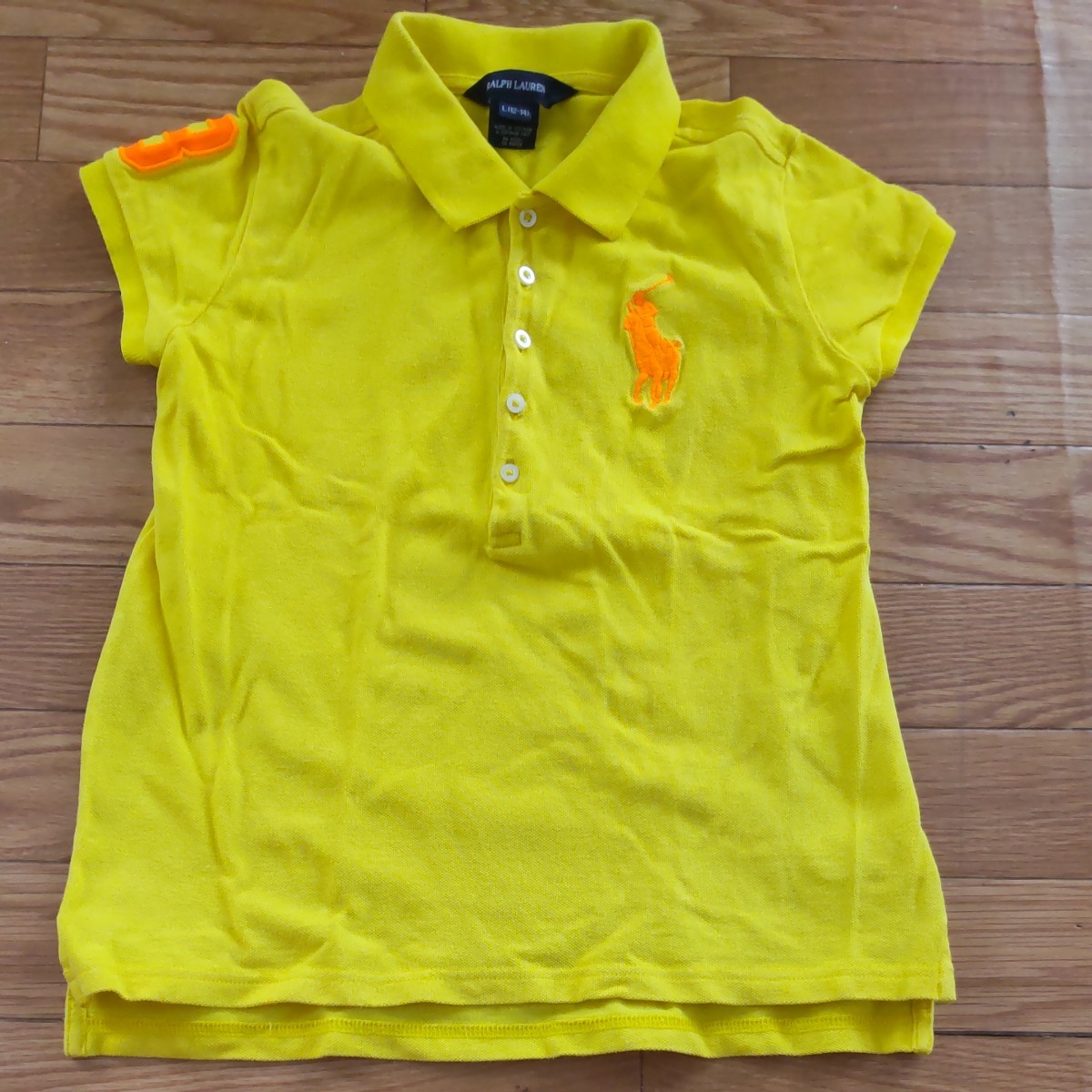 美品 ポロラルフローレン 半袖ポロシャツ L イエロー 黄色