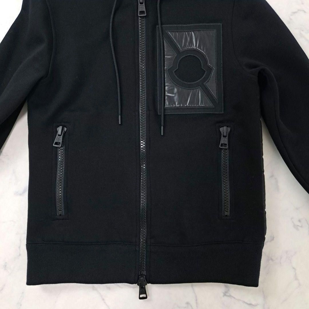 美品 正規品 MONCLER モンクレール スウェットパーカー ダウン S 黒