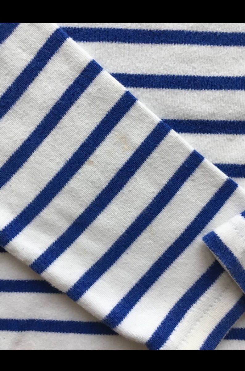 フランスの名品 Armor-Lux アルモーリュクス 長袖Tシャツ カットソー/ 白×ブルー サイズ6Y 男女共用