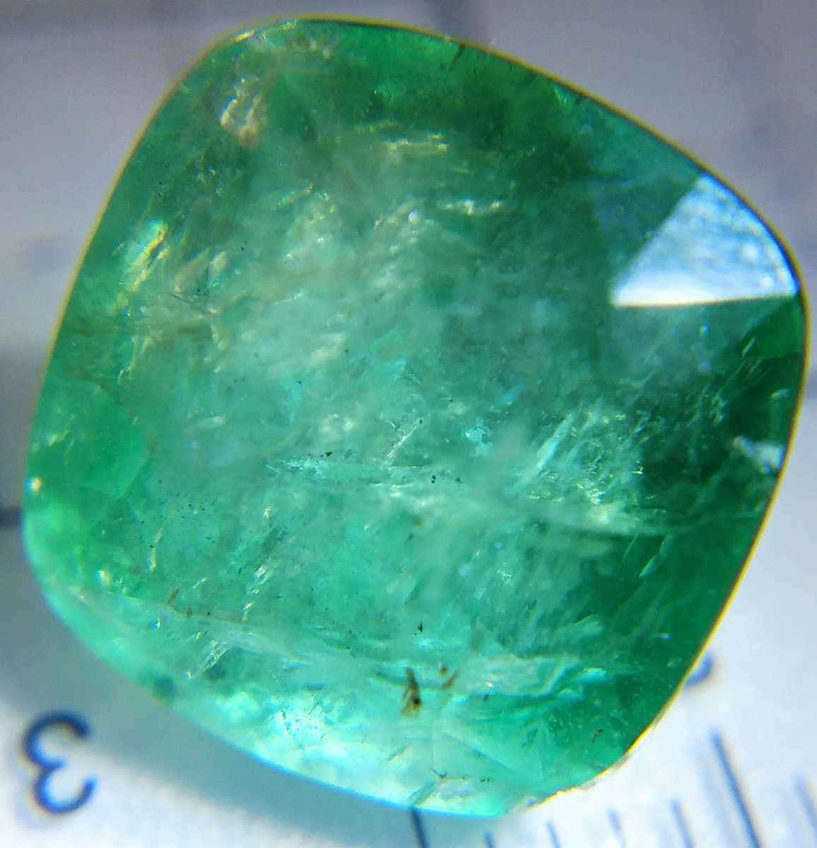 大粒 天然エメラルド 5.022ct ソーティング付き ルース 緑柱石 jewelry emerald ベリル ジュエリー 裸石 宝石 - 2