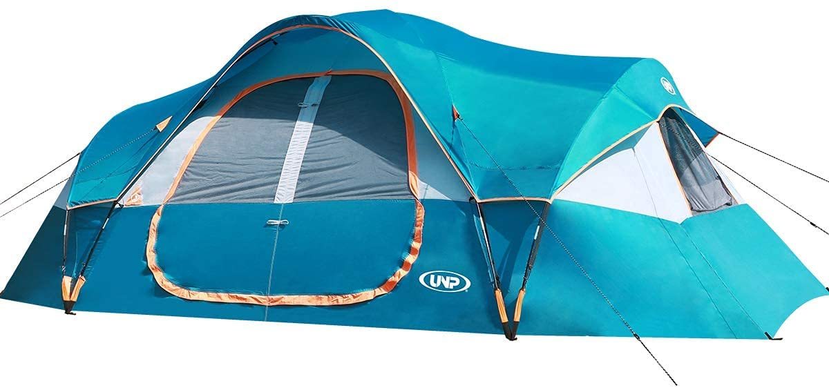 UNPキャンプテント10人用-家族用テント、パーティー、音楽祭用テント、大きくて簡単、5つの大きなメッシュの窓n162