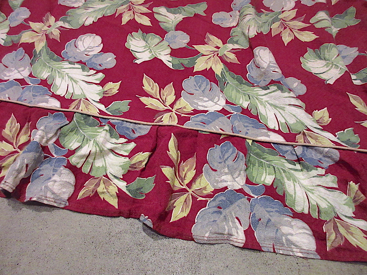  Vintage 40\'s50\'s* цветочный принт Burke Cross ручная работа чехол на диван *210917r8-fbr цветок ткань ткань USA