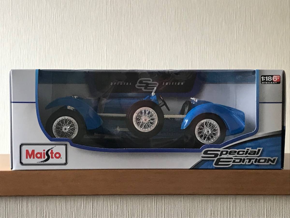 希少 レア Maisto マイスト 1:18 6+ Bugatti “Type 59” (1934) ブルーの画像10