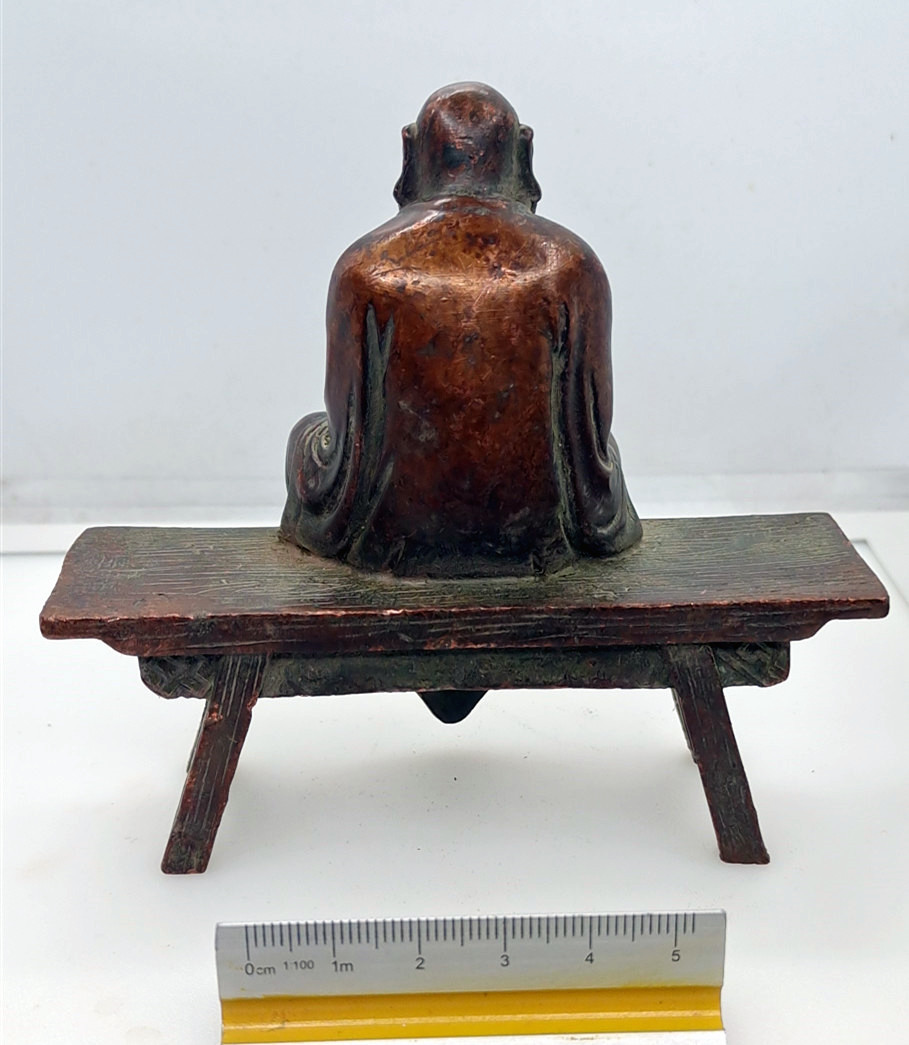 中国古銅　 明代　佛像 　古置物 古擺件 中国古美術 時代物 古董品　454.2ｇ　 A44_画像3