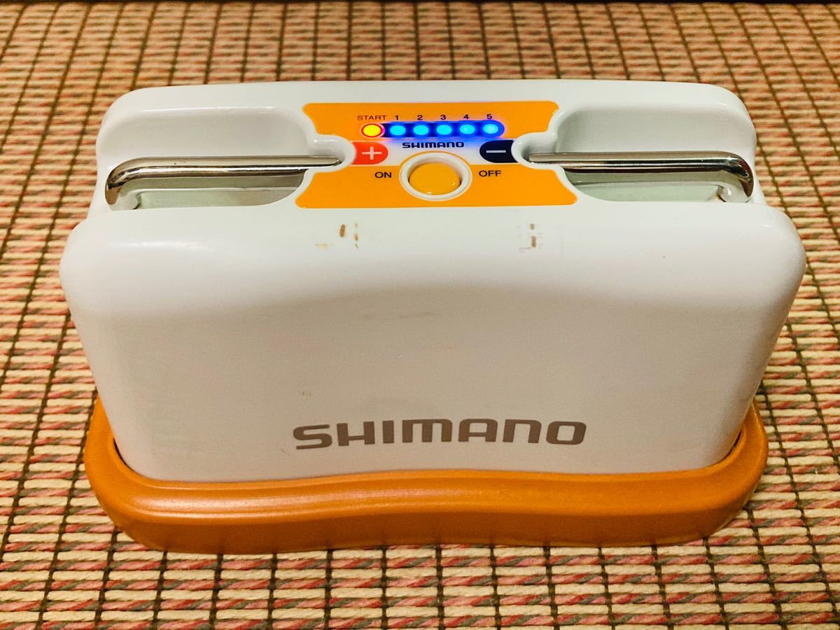 良品 シマノ 純正 電力丸 10Ah リチウムイオンポリマー バッテリー 専用充電器セット 電動リール フォースマスター ビースト
