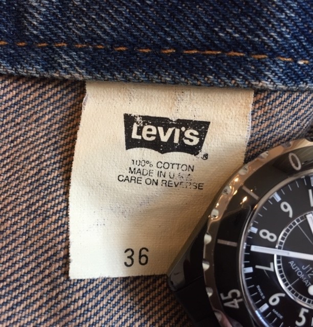 米製Levi'sリーバイス 70505（刻印715)・美品メンズ ジージャン/デニムジャケット・36・Made in USA・送料750円～_画像9