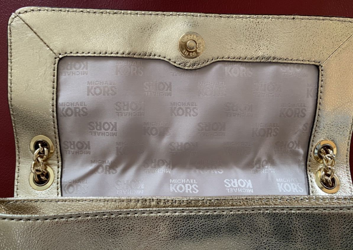 美品 MICHAEL KORS マイケルコース チェーンショルダーバッグ-