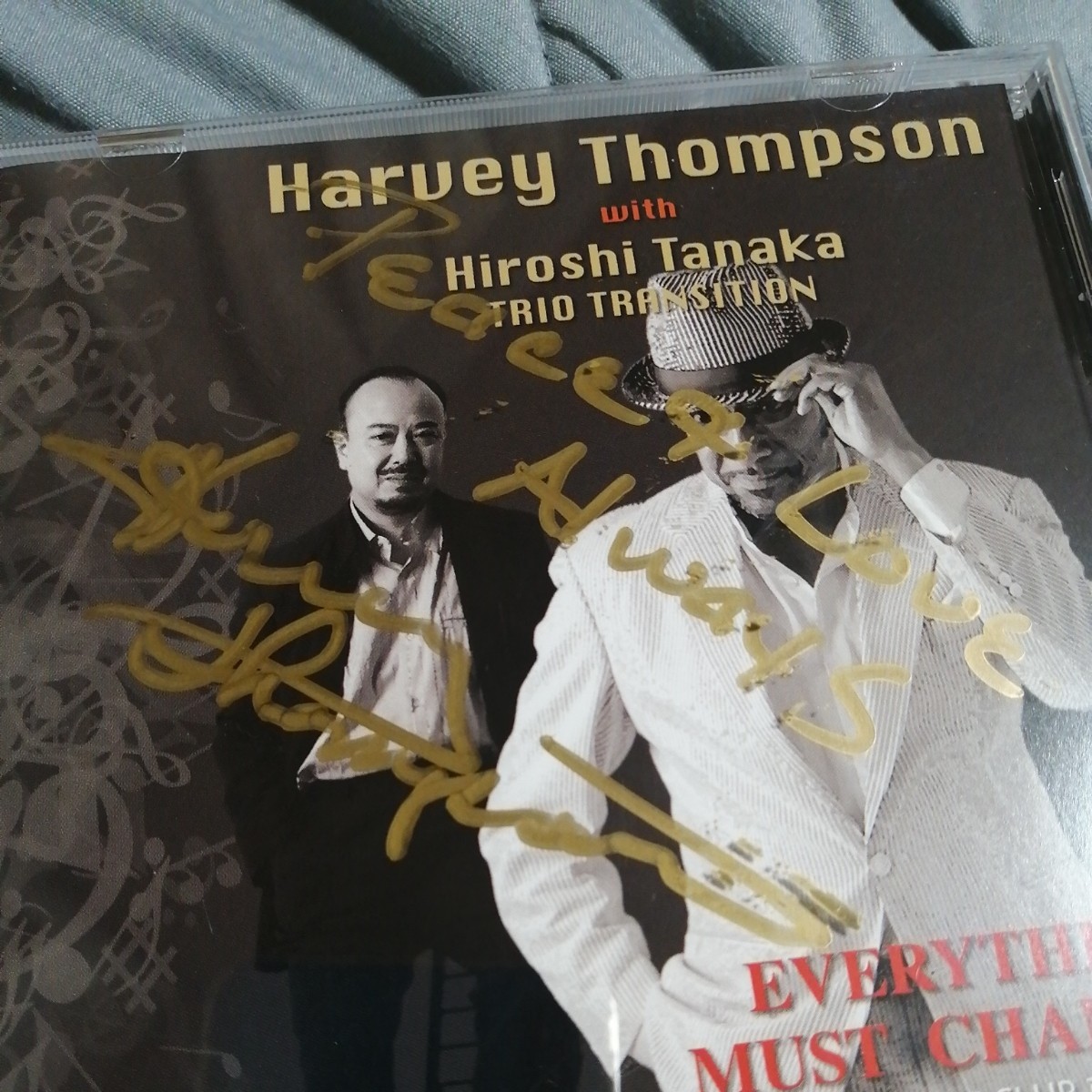 【美品】【サイン付】【帯付き】Harvey Thompson with Hiroshi Tanaka ハービー・トンプソン 