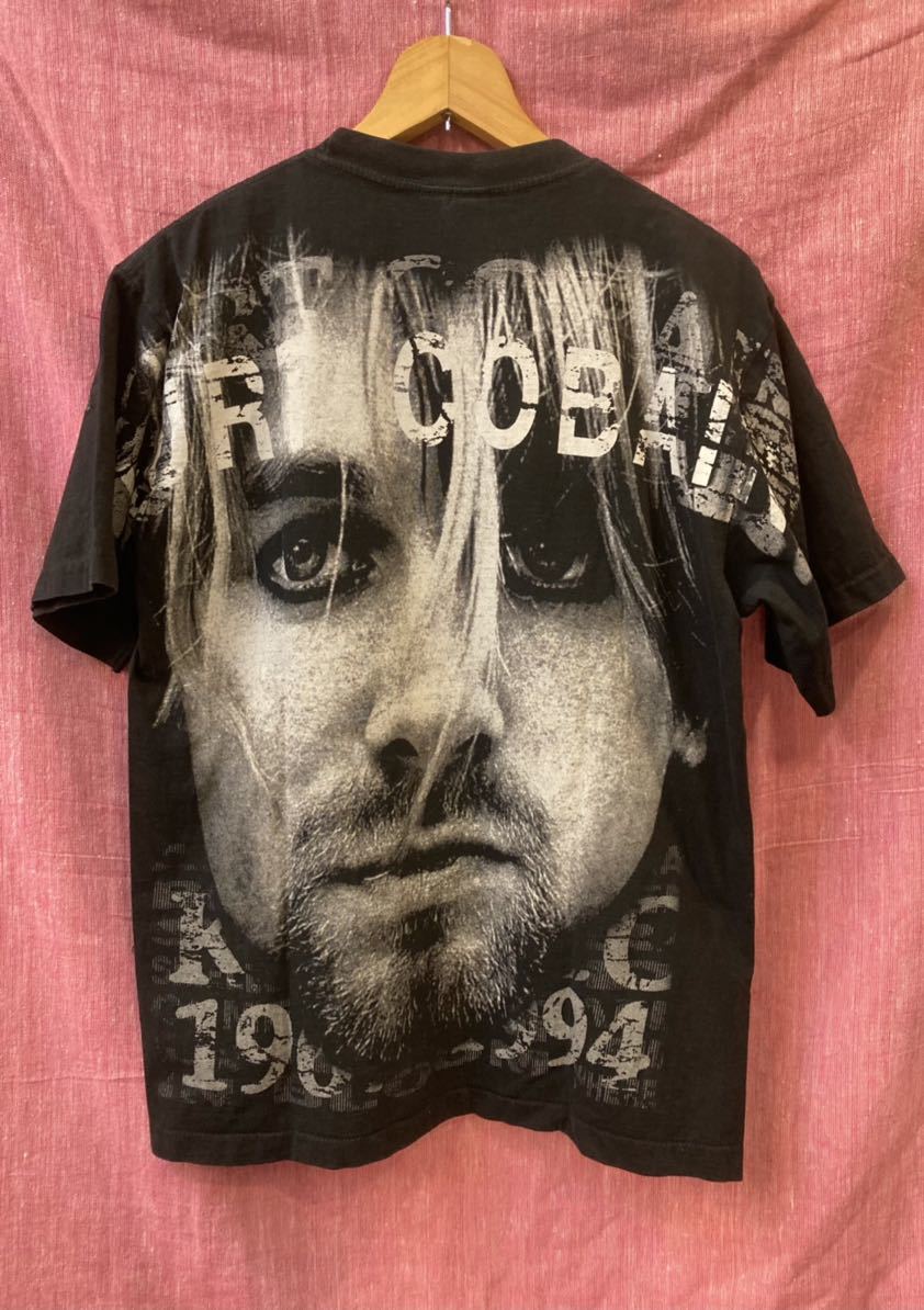 ヴィンテージ 90s ニルヴァーナ Nirvana カートコバーン Kurt Cobain 手刷り 追悼 Tシャツ / モスキートヘッド mosquito head trvis scott_画像2