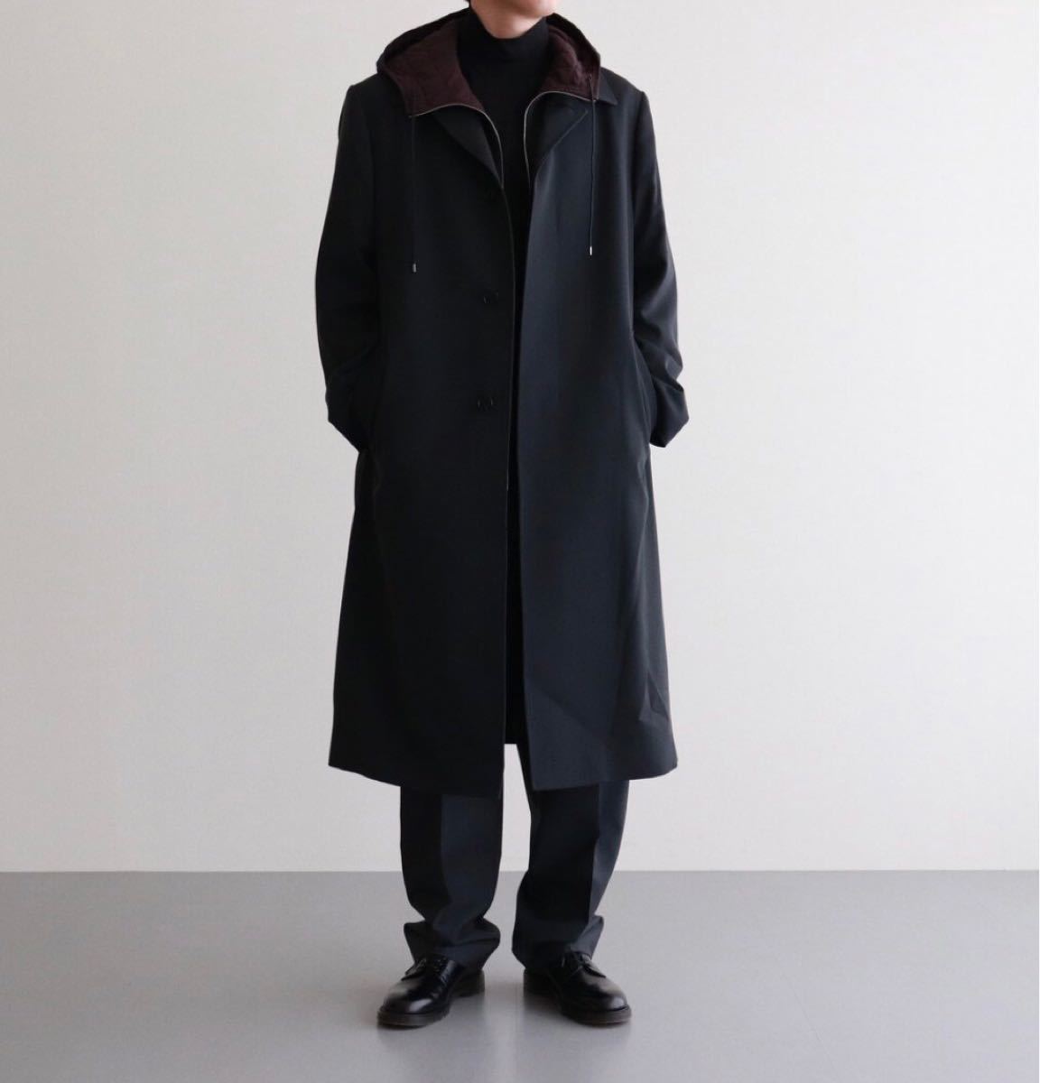 オーラリー新品紙タグ付き！LIGHT WOOL MAX GABARDINE HOODEDLINERCOATライトウールコート