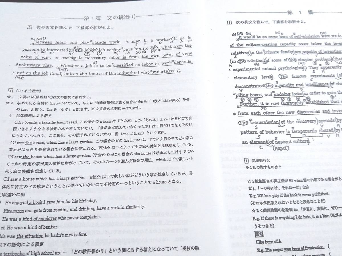  河合塾　中尾悟先生　偶数年　英文解釈T・英文読解演習T　基礎・完成プリント　英文読解の透視図駿台鉄緑会東進Z会共通テスト