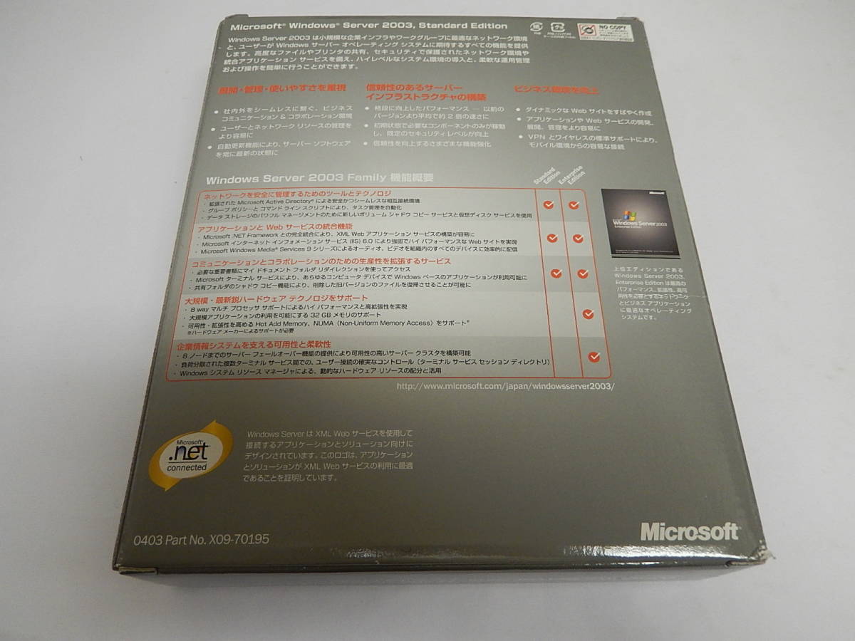 Microsoft Windows Server 2003 Standard Edition 5クライアントアクセスライセンス付 他①_画像2