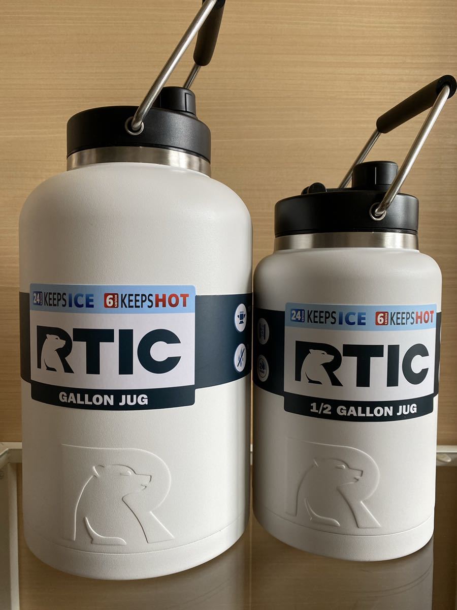 送料込■RTIC HALF GALLON JUG 1.9L アールティック　ハーフガロンジャグ　ステンレス　ホワイト　■YETI STANLEY  イエティ ダブルウォール